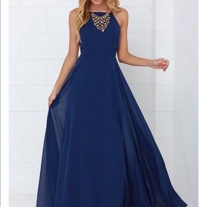 Lulu’s long Marsala / cardinal red dress